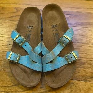 New Birkenstock Yao Sandals. Baby blue Size 37.